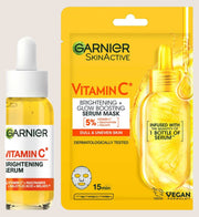 Garnier Vitamin C Glow Duo Bundle Mask & Serum Set