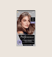 L'Oréal Paris Preference 7.1 Ash Blonde Long-Lasting Luminous Permanent Hair Colour for Radiant Results