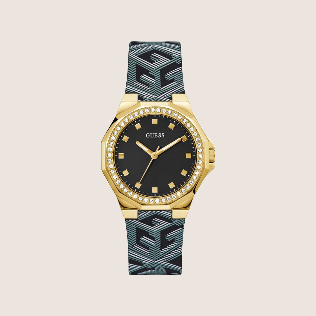 Guess Women's Avril Watch Crystal-Set Black Dial GW0598L2
