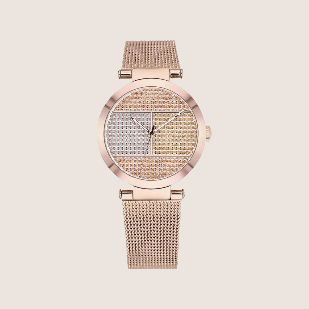 Tommy Hilfiger Women's Lynn Rose Gold Multicolour Dial Steel Bracelet 1781868