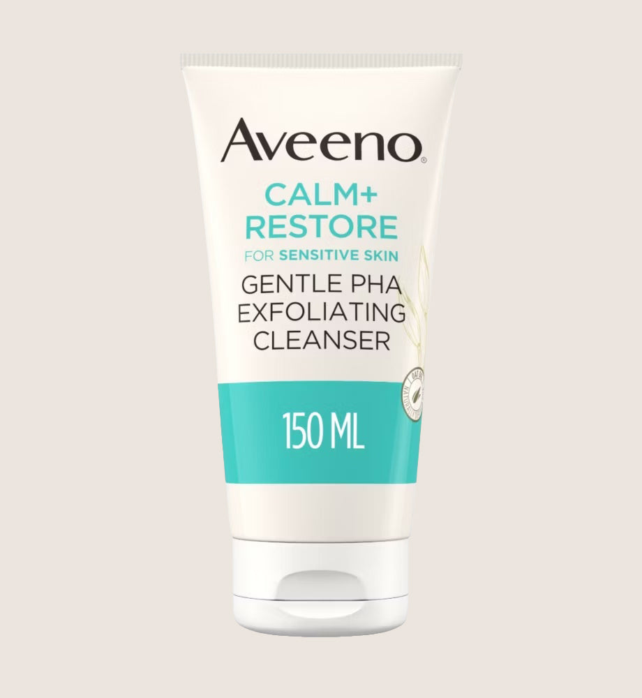 Aveeno Face CALM+RESTORE Gentle Exfoliating Face Scrub Cleanser Premium Skincare 150ml