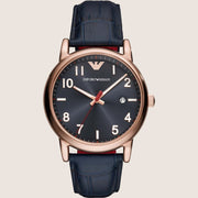 Emporio Armani Mens Watch Blue Leather Strap AR11135