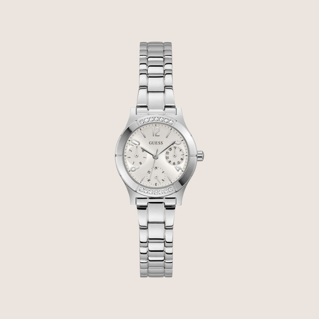 Guess Women's Piper Watch Crystals-Set Silver Dial GW0413L1