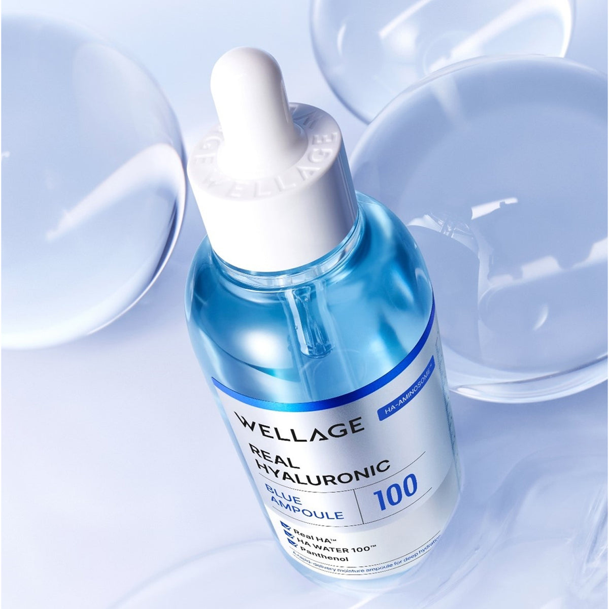WELLAGE Real Hyaluronic Blue 100 Ampoule 100ml Set (+One Day Kit 4ml)