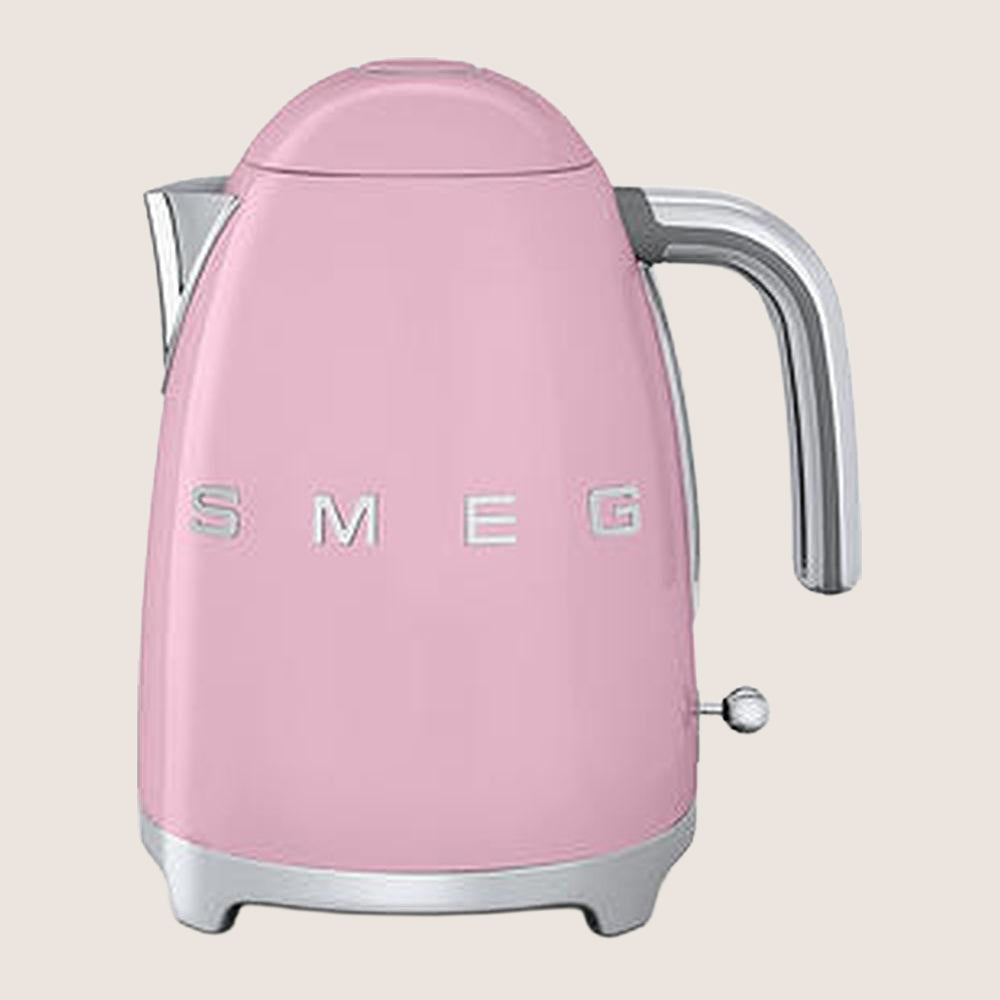 SMEG KLF03PKUK Jug Kettle with Pastel Pink Finish 1.7L - Pink