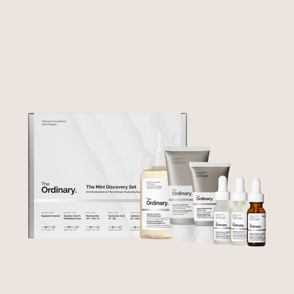 The Ordinary The Mini Discovery Set Explore and Sample Kit (4-Piece Mini Kit)