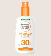 Garnier Ambre Solaire Hydra 24Hr Protect SPF30 Sun Cream Spray 150ml