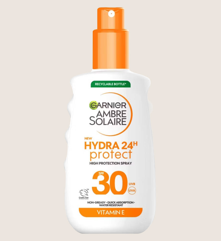 Garnier Ambre Solaire Hydra 24Hr Protect SPF30 Sun Cream Spray 150ml