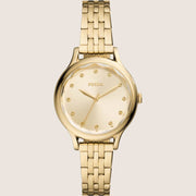 Fossil Laney Gold Steel Bracelet Watch BQ3863