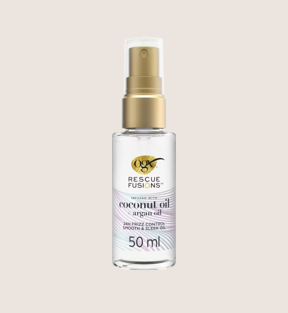 OGX Rescue Fusions Coconut & Argan Oil 24H Frizz Control Smooth & Sleek Hair Oil 50ml