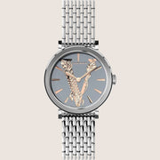 Versace Ladies Watch Silver Case Grey Dial Steel Bracelet VERI00620
