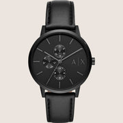 Armani Exchange Mens Urban Watch Black Leather Strap AX2719