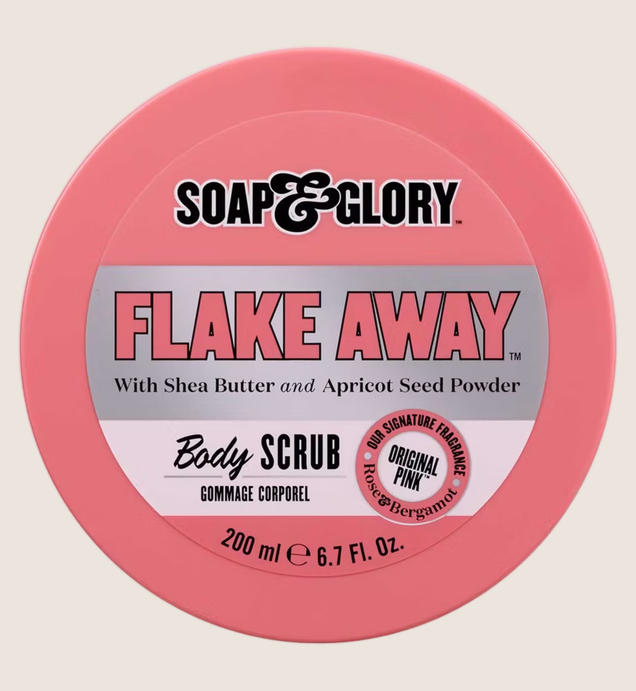 Soap & Glory Original Pink FLAKE AWAY Body Scrub Original Pink Fragrance Gentle Cleanse 200ml