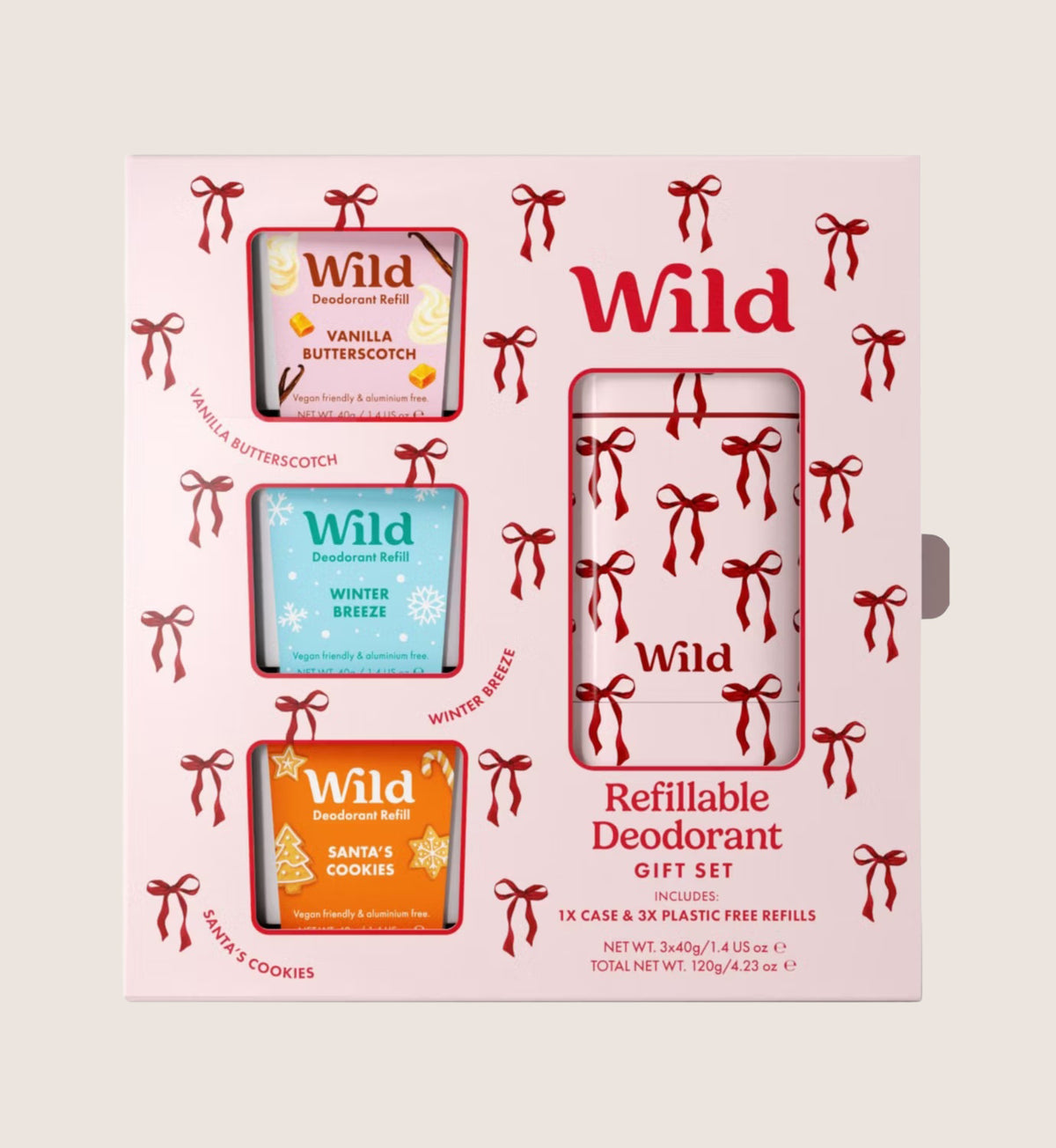 Wild Christmas Bow Bath & Body Gift Set For Her