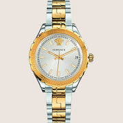 Versace Ladies Hellenyium Watch Two Tone Date Display Swiss Made V12030015