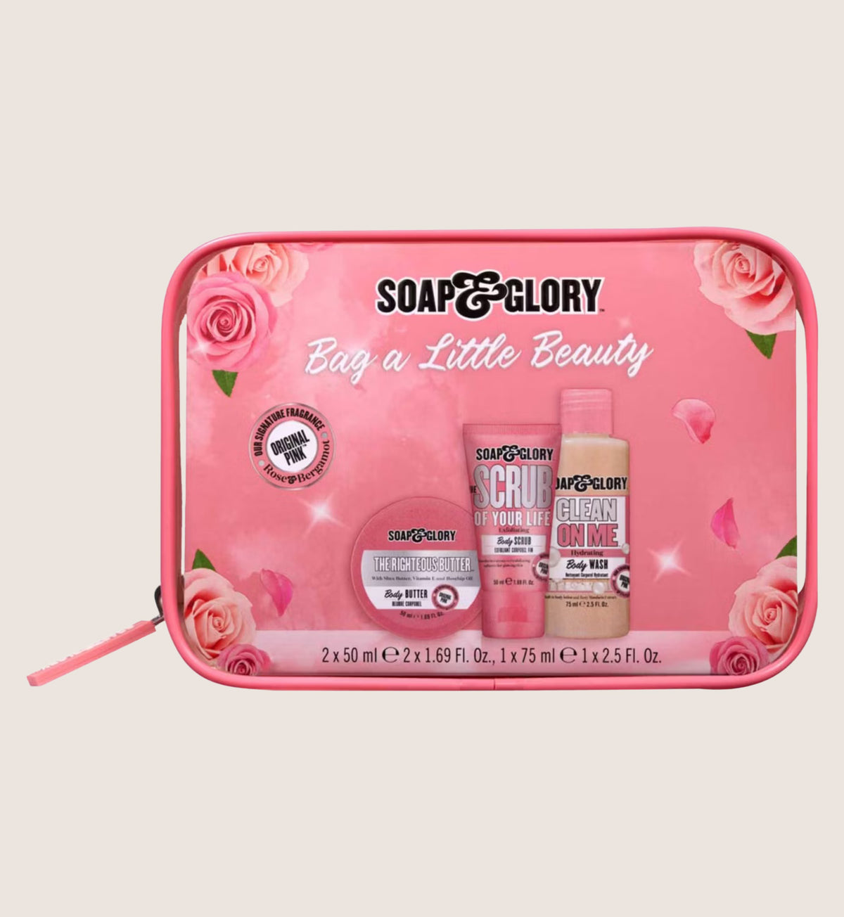 Soap & Glory Bag A Little Beauty 3 Piece Mini Bath & Body Gift Set For Her
