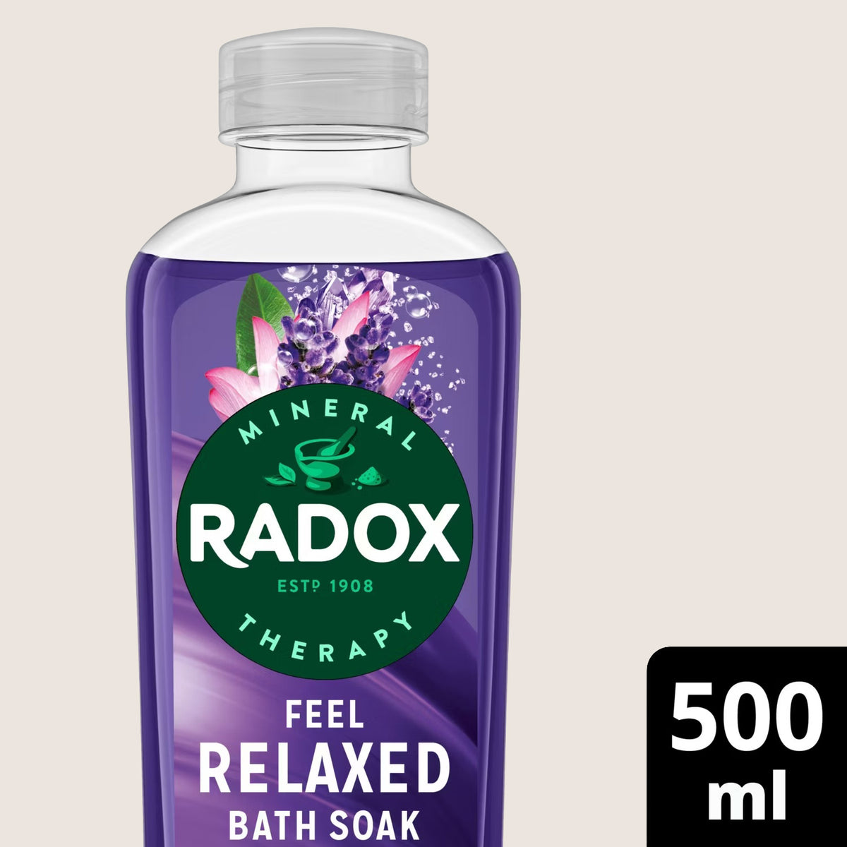 Radox Mineral Therapy Feel Relaxed Bath Soak Lavender & Waterlily 500ml