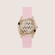 Guess Women's Rose Gold Dial Watch Crystal-Set Rose Gold Dial GW0109L2