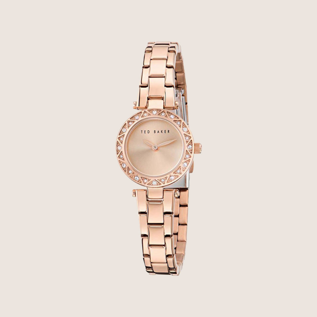 Ted Baker Ladies Jolyye Rose Gold Crystal Bracelet Watch BKPJLS504