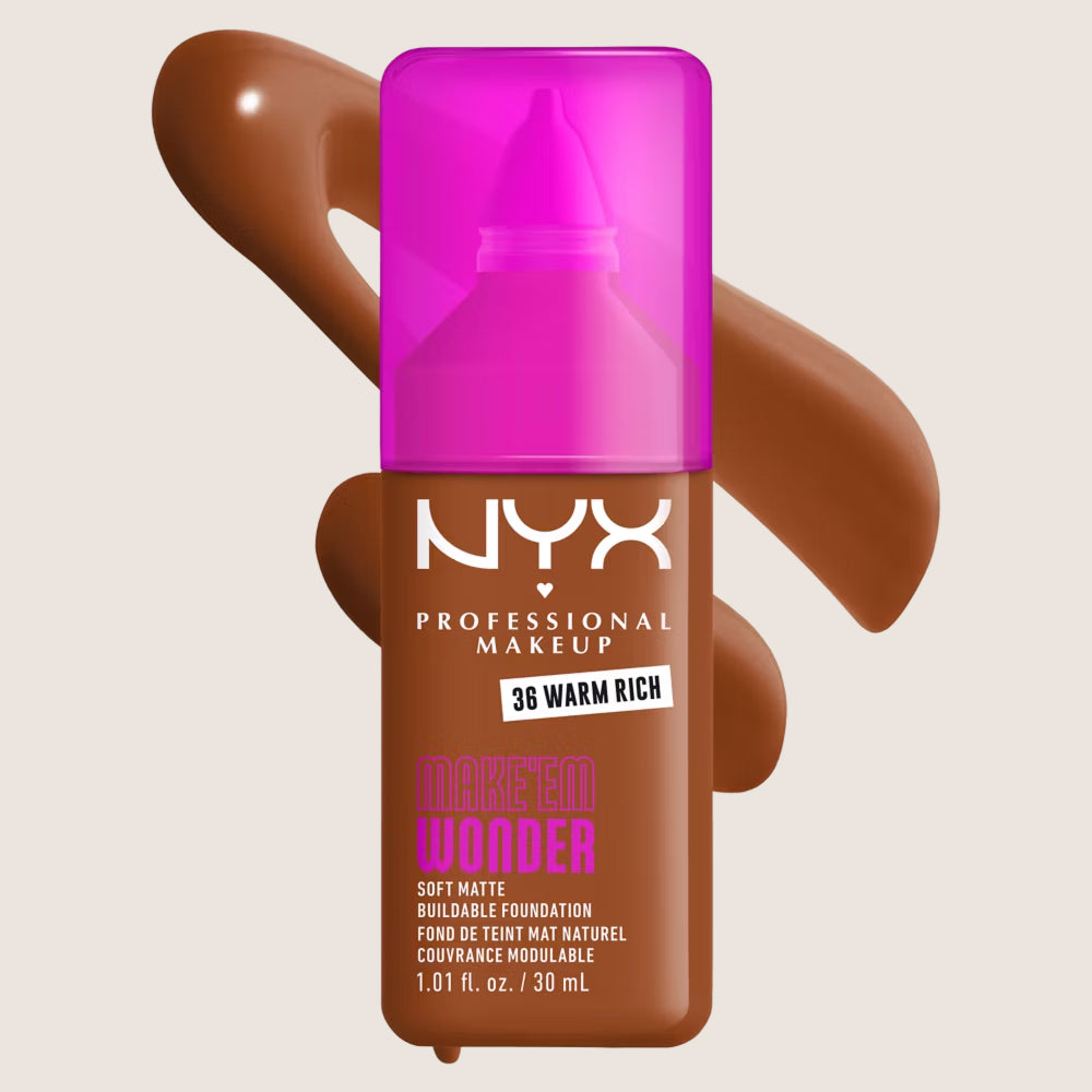 NYX Professional Makeup Make EM Wonder 24H Soft Matte Foundation 24-Hour Wear