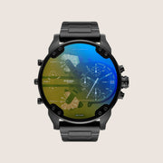 Diesel Mens Mr Daddy 2.0 Chronograph Multicolour Dial Black Steel Bracelet Watch DZ7460