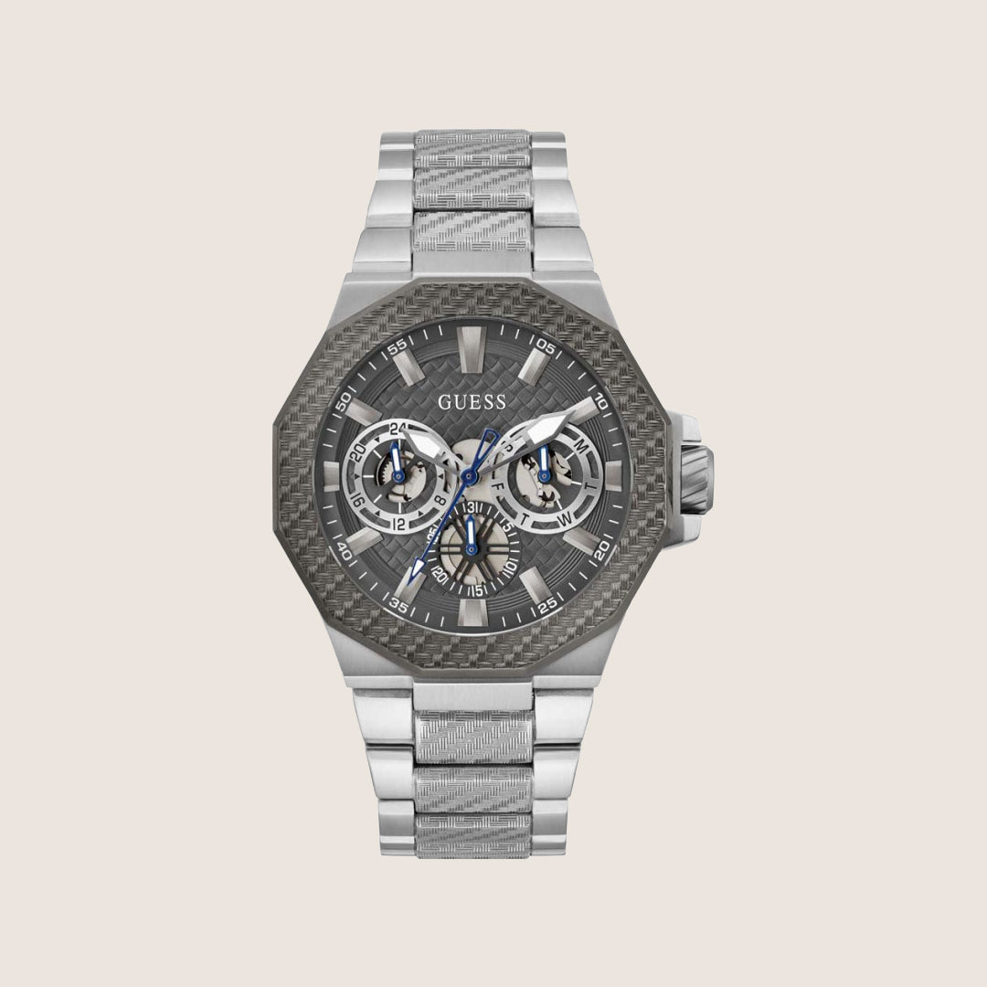 Guess Mens Indy Watch Transparent, Grey Dial GW0636G1