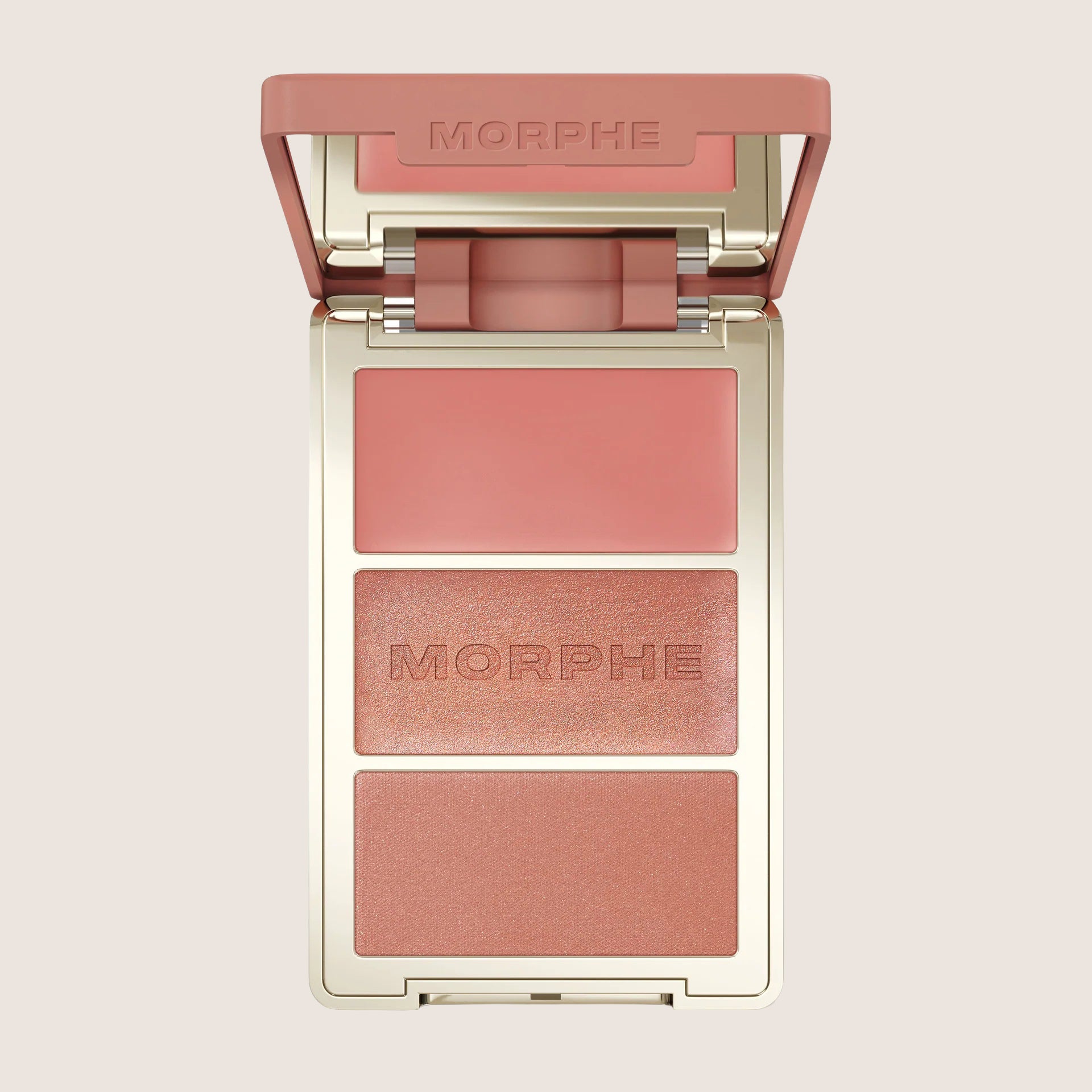 Morphe Cheek Thrills Trios + Dual-Ended Blush Brush Soft Glow