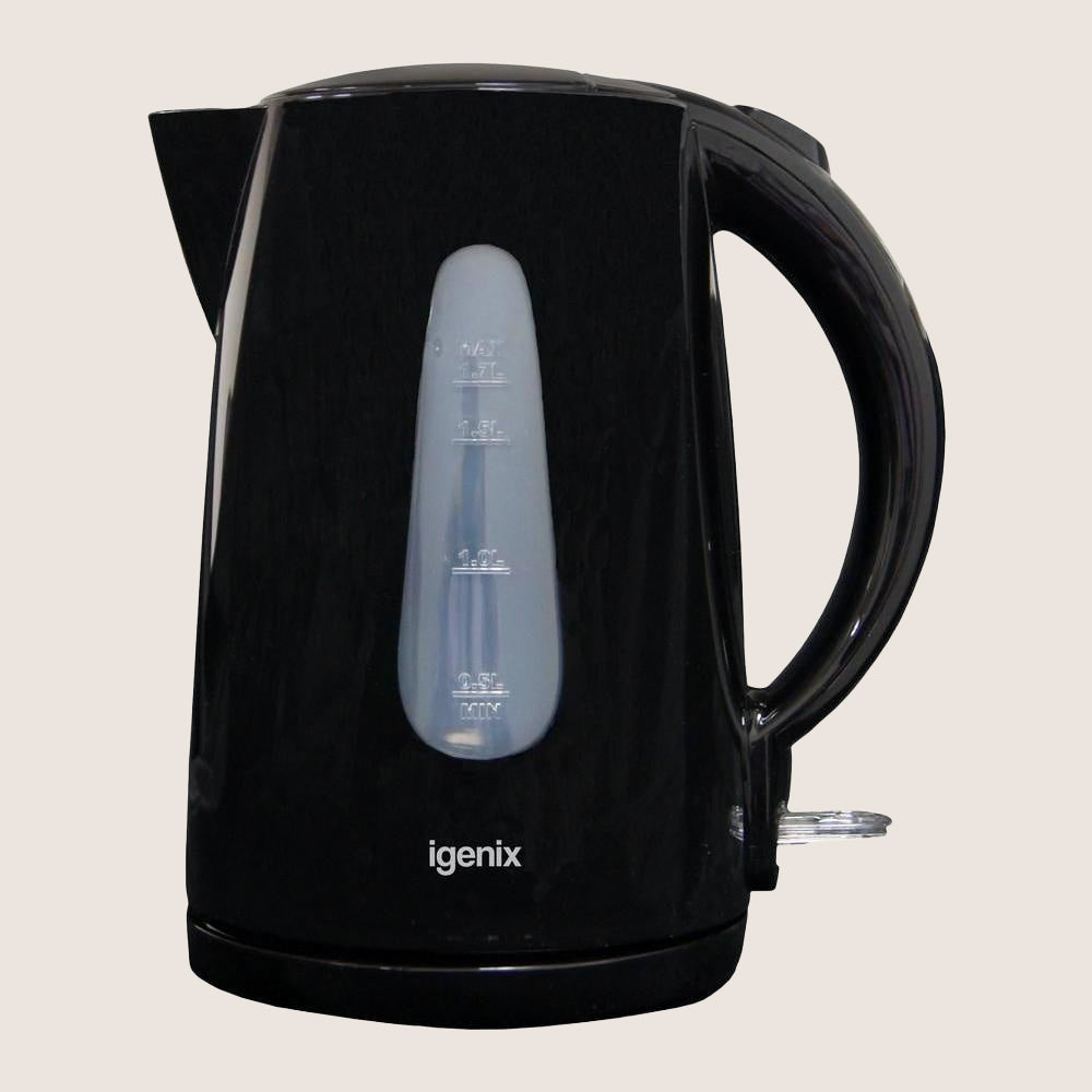 IGENIX IG7205 Jug Kettle with Fast Boil Element 1.7L - Black