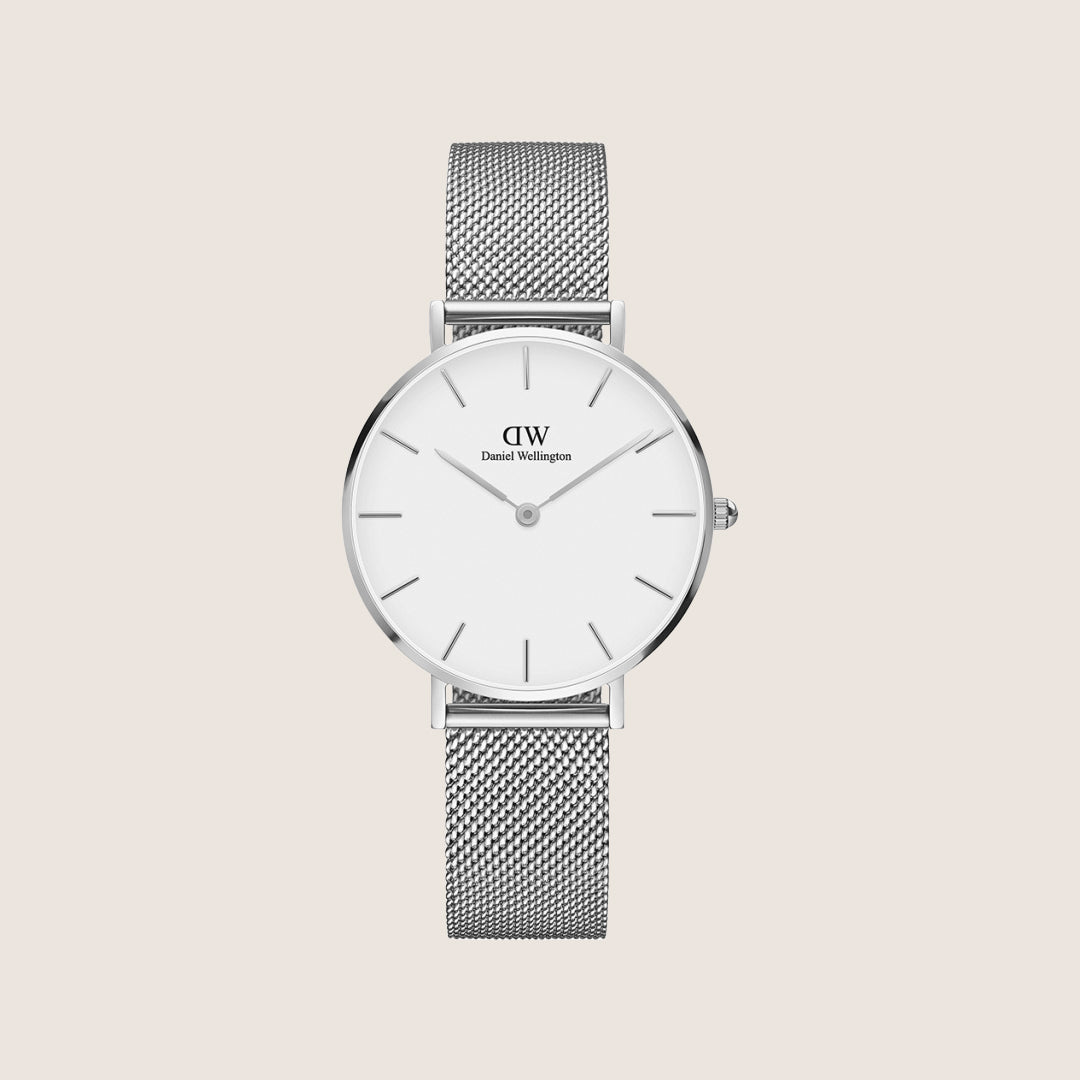 Daniel Wellington Women's Petite Sterling Silver White Dial Watch DW00100164
