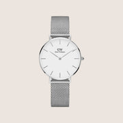 Daniel Wellington Women's Petite Sterling Silver White Dial Watch DW00100164