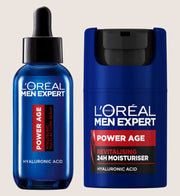 L'Oréal Men Expert Power Age Bundle - Hyaluronic Multi-Action Serum 30ml & Revitalising 24H Moisturiser 50ml