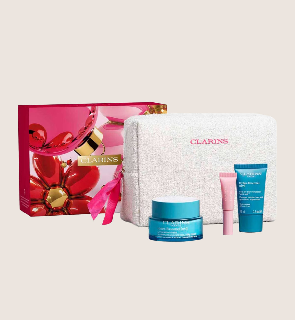 Clarins Hydra-Essentiel Collection 3 Piece Skincare Gift Set For Her