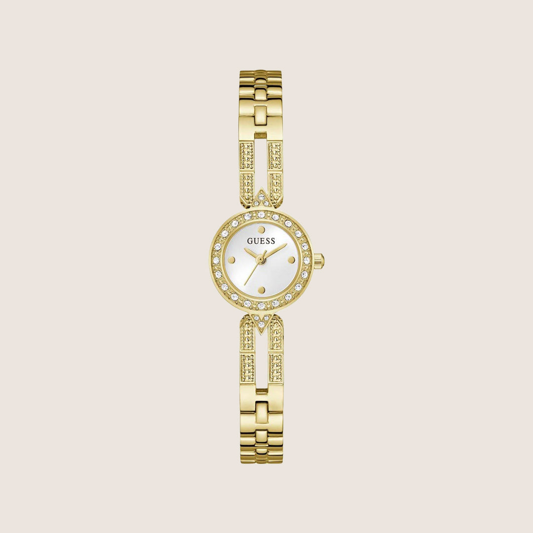Guess Women's Cassidy Watch Crystal-Set White Dial GW1016L2