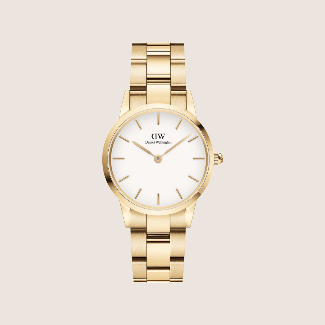 Daniel Wellington Women's Iconic Link Gold White Dial Watch DW00100567