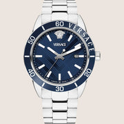 Versace Mens Watch Blue Dial Silver Bracelet VEYCA0424