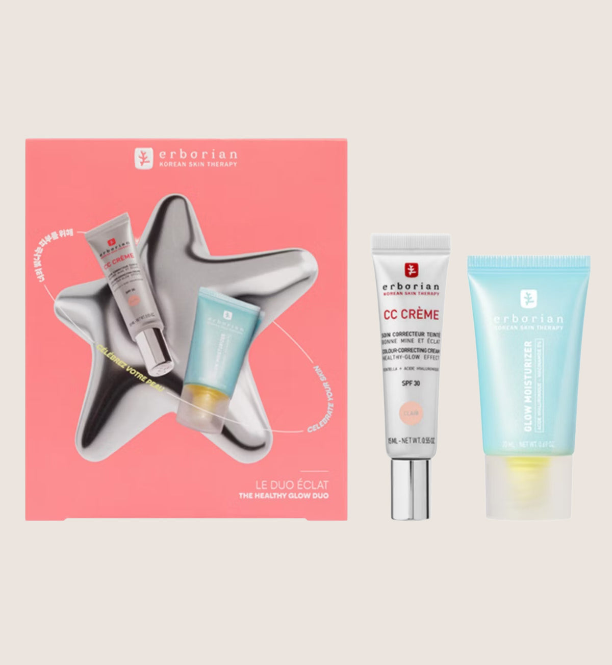 Erborian The Healthy Glow Duo Set Clair Skincare Gift Set For Her