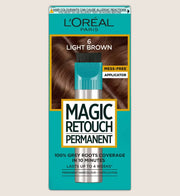 L’Oreal Paris Magic Retouch Permanent Light Brown Root Concealer, 100% Roots Coverage With Easy Applicator 150ml