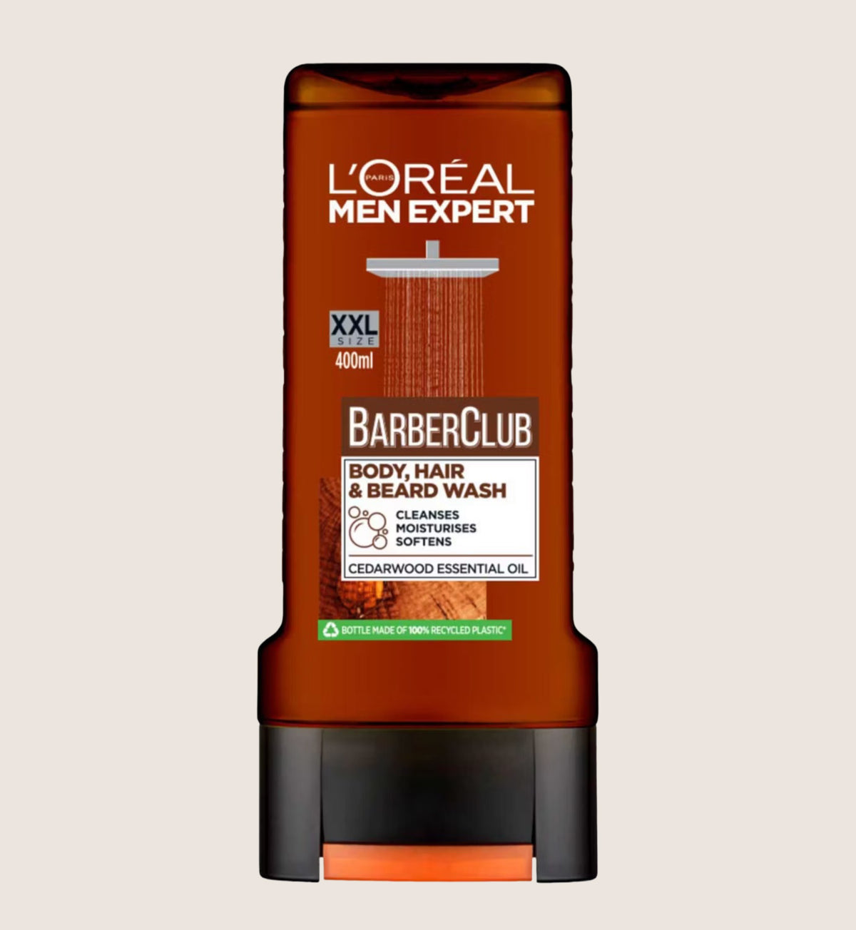 L'Oréal Men Expert Barber Club Body, Hair & Beard Wash 3-in-1 Cedarwood 400ml