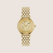 Versace Ladies Medusa Watch All-Gold Dial Iconic Bracelet VE6F00623