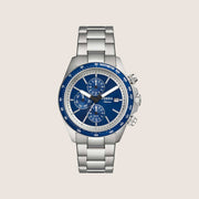 Fossil Mens Autocross Blue Dial Two Tone Watch BQ2869