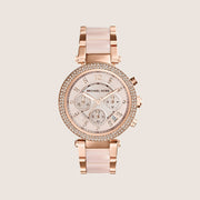 Michael Kors Women's Parker Chronograph Pink Dial Watch MK5896