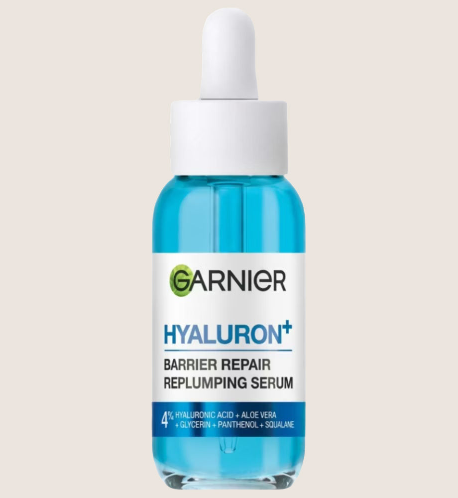 Garnier Hyaluron Barrier Repair Replumping Serum 4% Hyaluronic Acid Aloe Vera Glycerin Panthenol Squalane With Hyaluronic Acid
