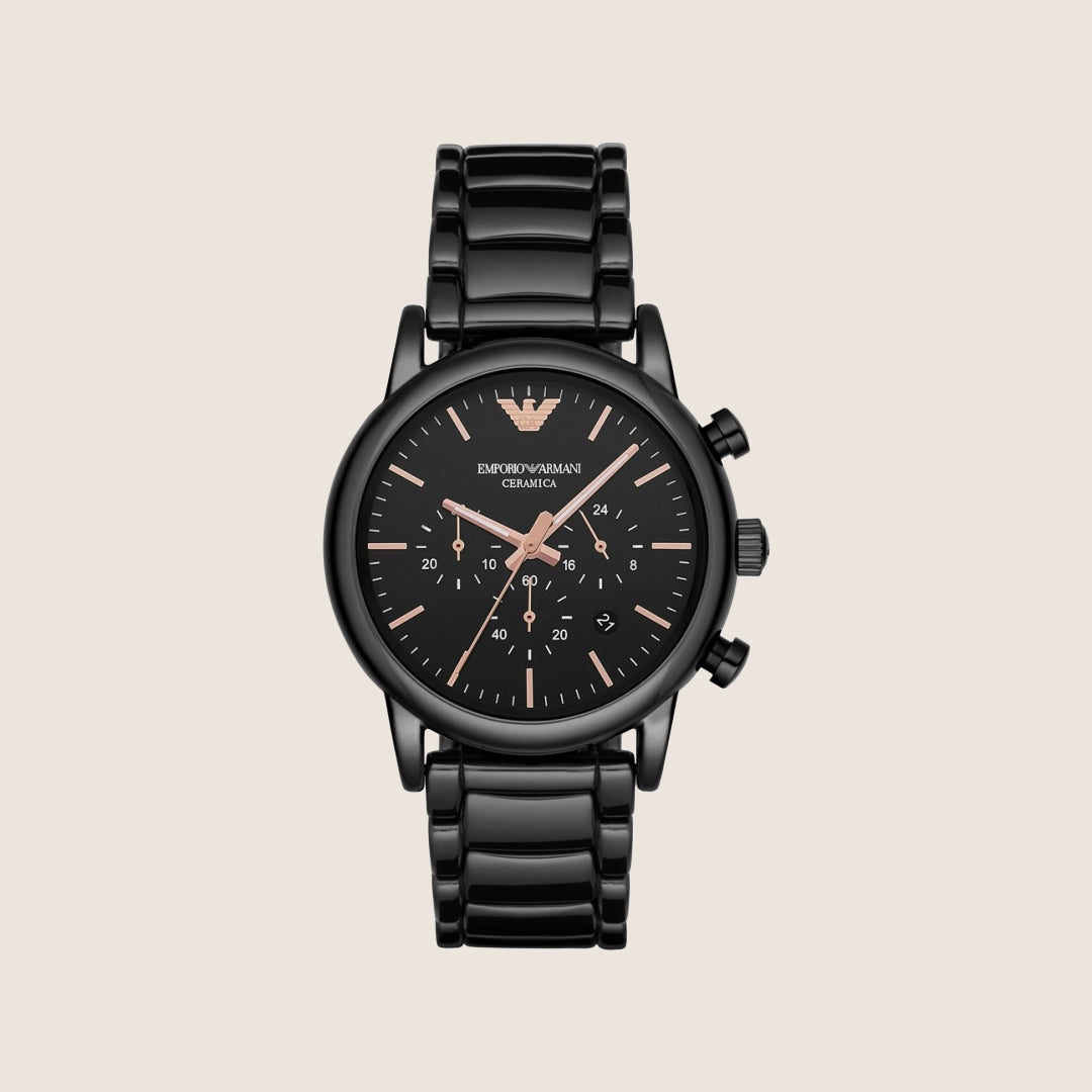 Emporio Armani Men's Watch Black Ceramic Strap Analogue AR1509