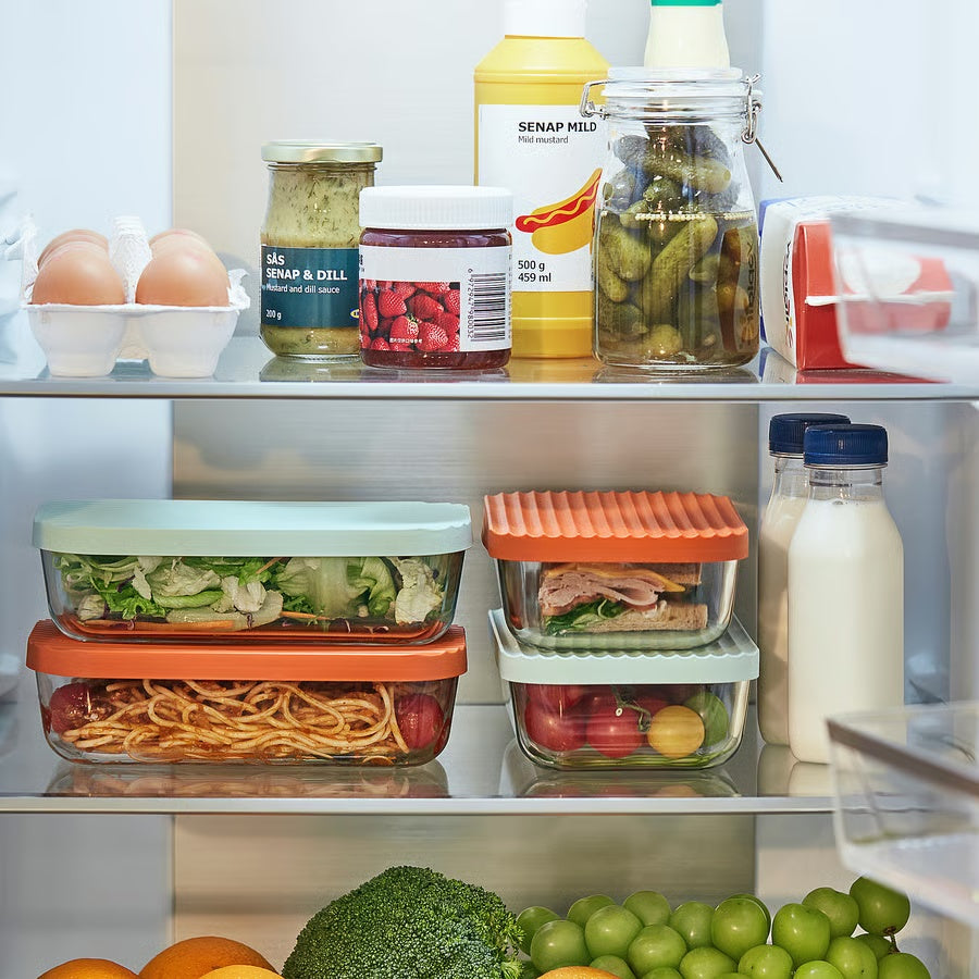 IKEA HAVSTOBIS Food Container with Lid Tempered Glass 700 ml – 2 Pack