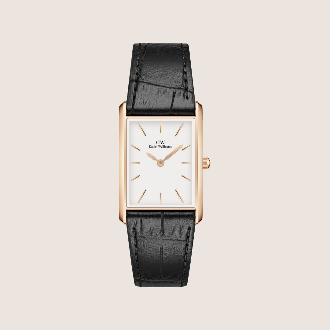 Daniel Wellington Women's Bound Rose Gold Leather White Dial Watch DW00100698