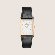Daniel Wellington Women's Bound Rose Gold Leather White Dial Watch DW00100698