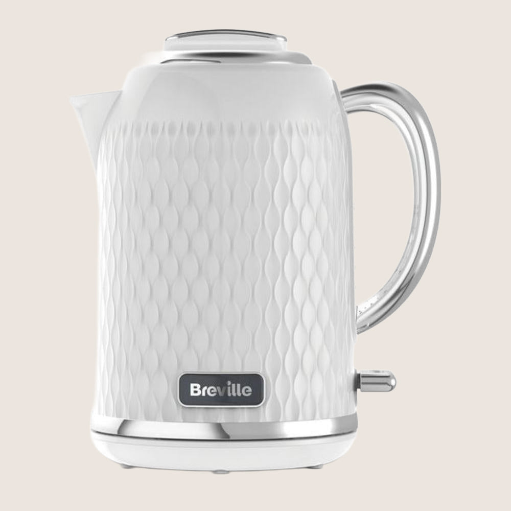 BREVILLE Curve VKT117 Jug Kettle with Curved Design 1.7L - Chrome White