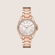Michael Kors Women's Kacie Clear Stone-Set White Dial Watch MK4853