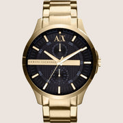 Armani Exchange Mens Dress Watch Gold Stainless Steel Bracelet AX2122
