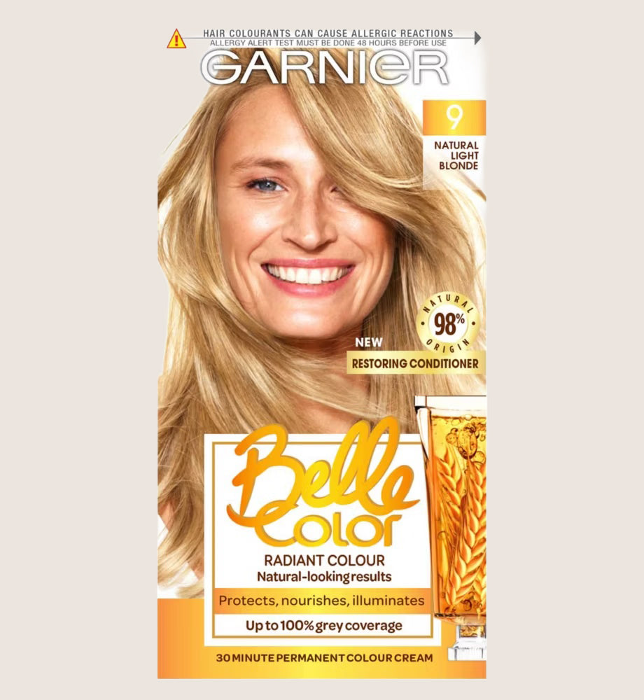 Garnier Belle Color Permanent Hair Dye Natural Light Blonde 9.0 184g